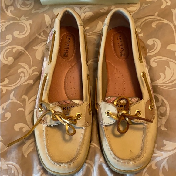 Sperry Angelfish Boat Shoes Oatpinic Plaid Sz 7M - Picture 2 of 6
